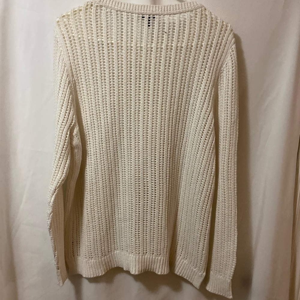 Talbots Cream Crew Neck Sweater - Picture 3 of 3